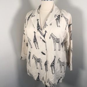 Vintage cotton jacket animal print